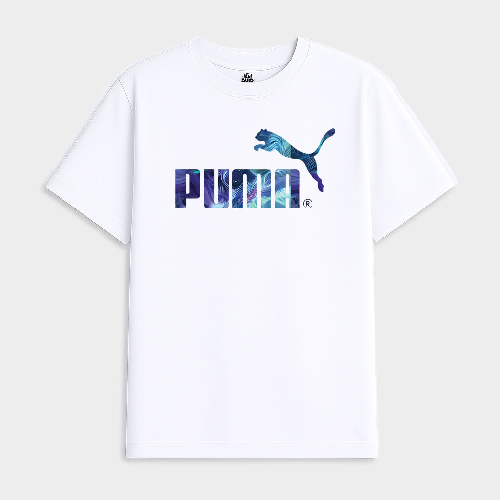 Puma Blue Logo (White)