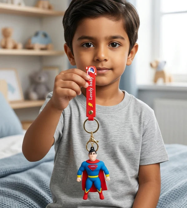 Superman PVC Keychain & Bag Charm for Kids