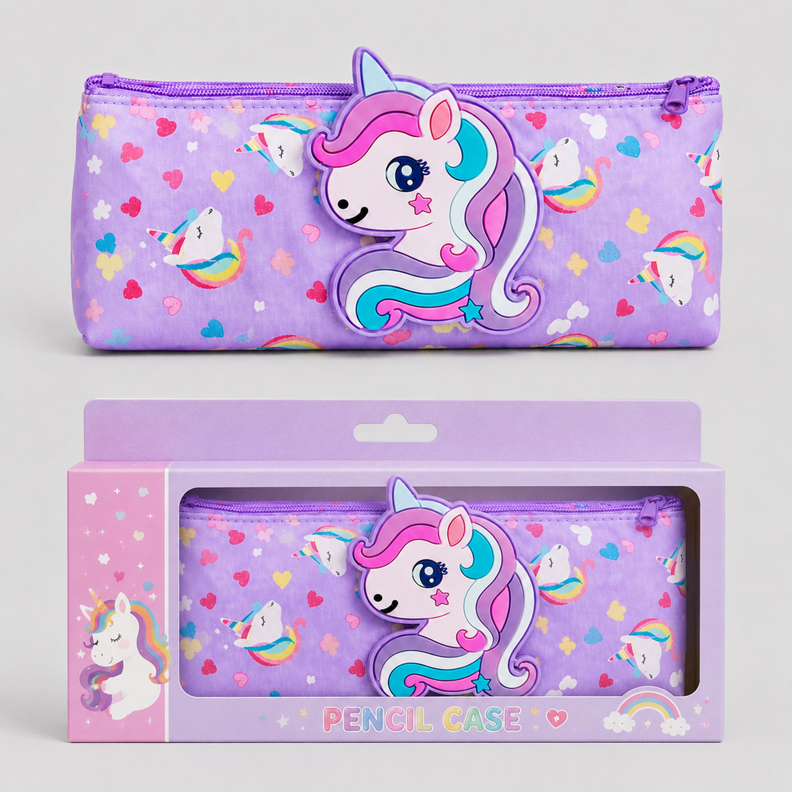 PURPLE UNICORN PENCIL CASE