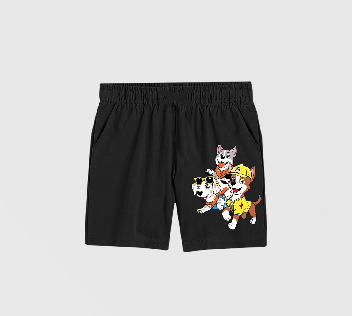 PLAYFUL PUP SQUAD GRAPHIC SHORTS