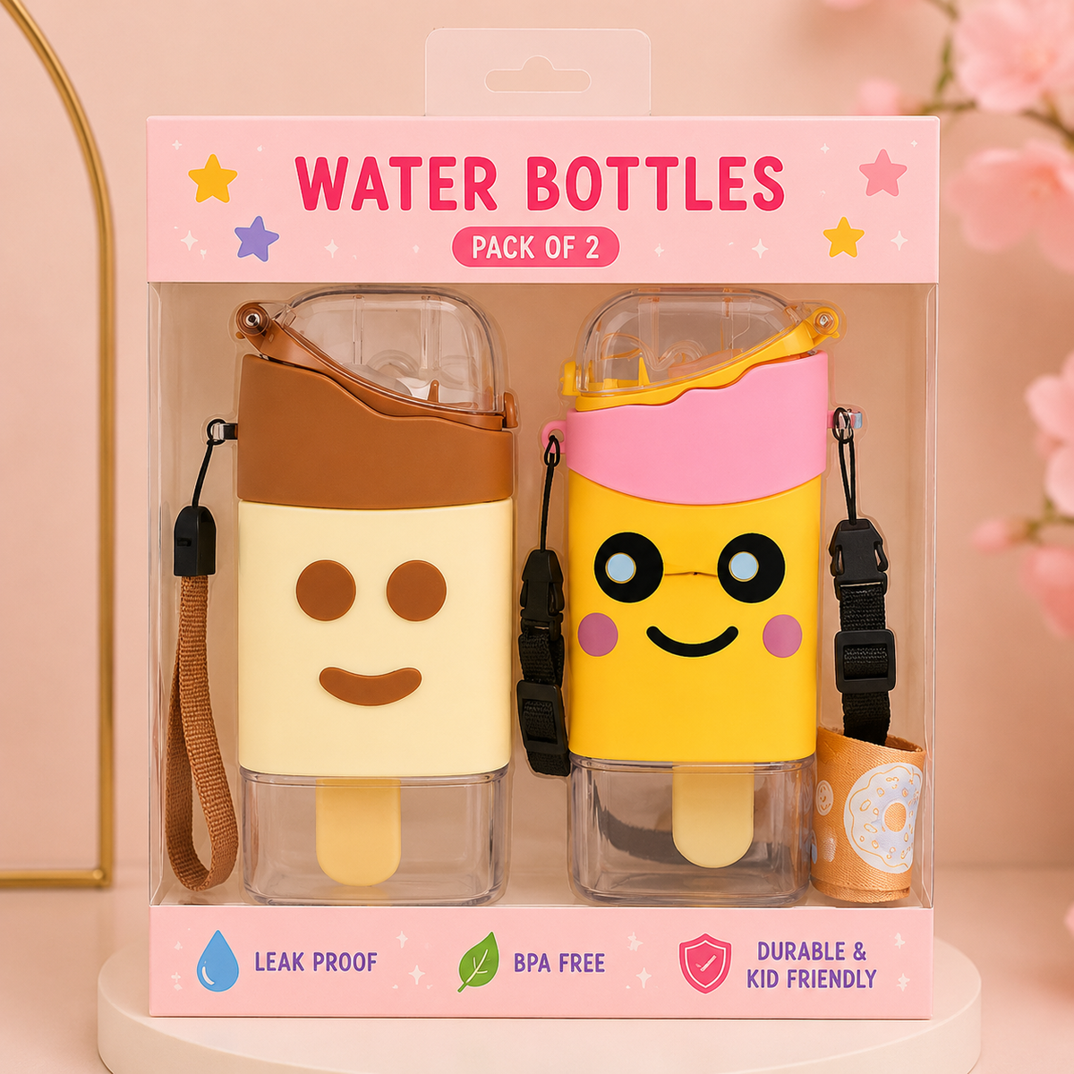 ICECREAM WATER BOTTLE - PAIR