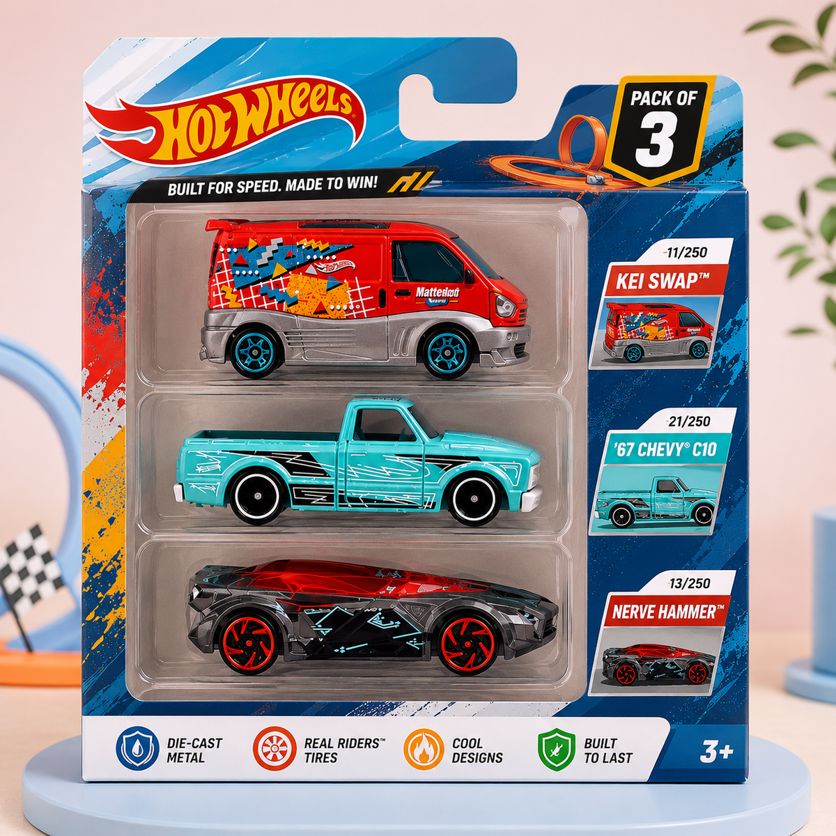 HW BASIC CARS - PACK OF 3