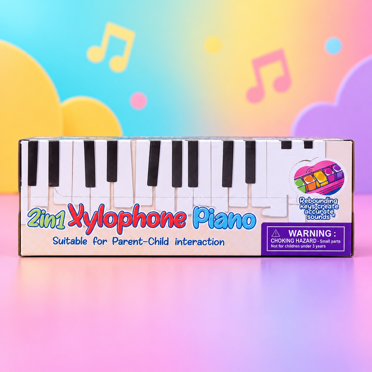 2-in-1 Kids Xylophone and Piano Musical Toy