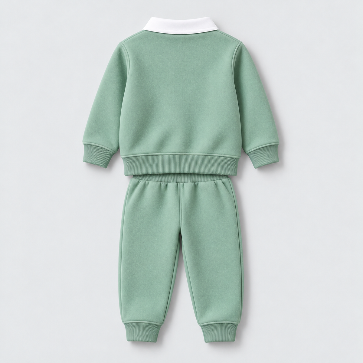 Kidaura Classic Polo Collar Tracksuit – Sage Green