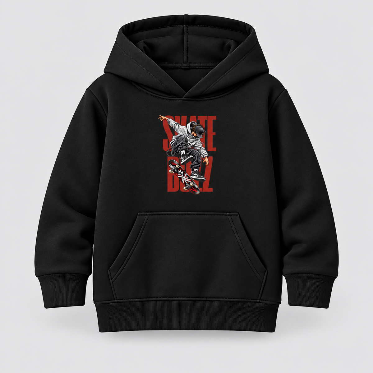 Skate Boyz Graphic Hoodie Tracksuit – Black
