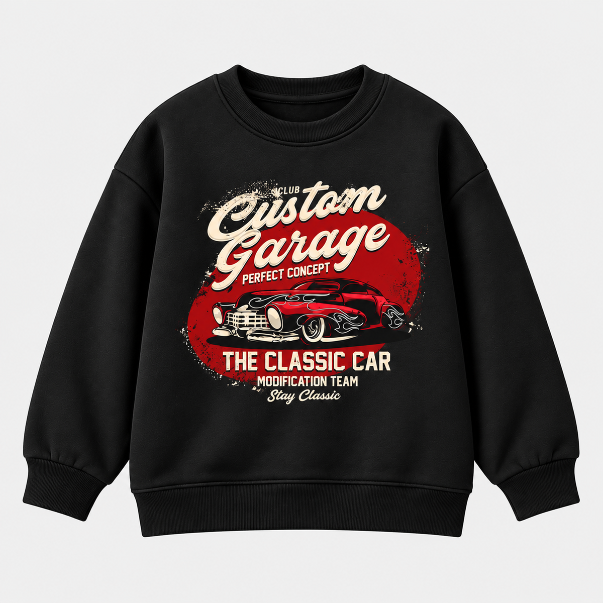 Custom Garage Classic Car Tracksuit – Black