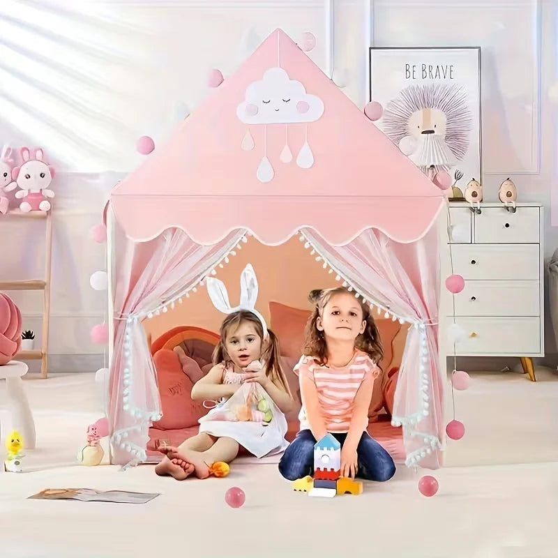 Kids Castle Play Tent House 125x98x130cm - Pink