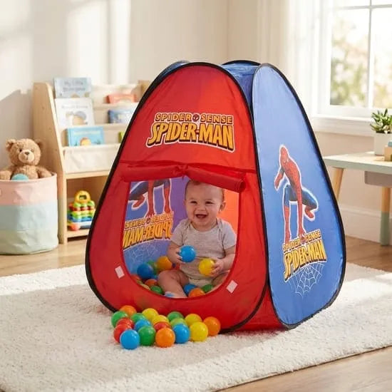 Spiderman Play Tent House With 50 Soft Balls