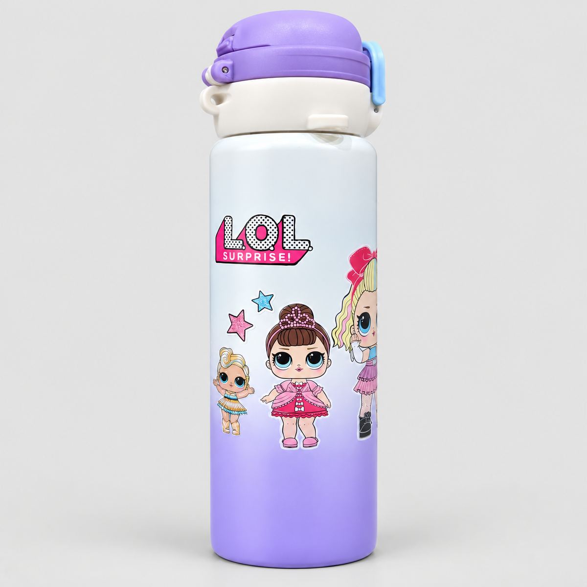 LOL Surprise Kids Water Bottle – Purple & White