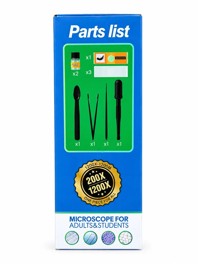 Educational Microscope STEM Science Kit โ 200X, 600X & 1200X