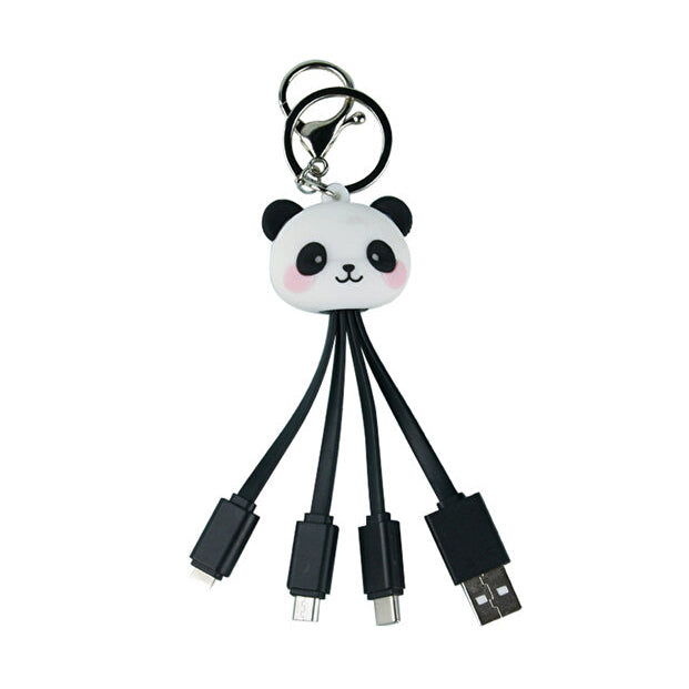 3 in 1 Retractable Charging Cable Panda Design