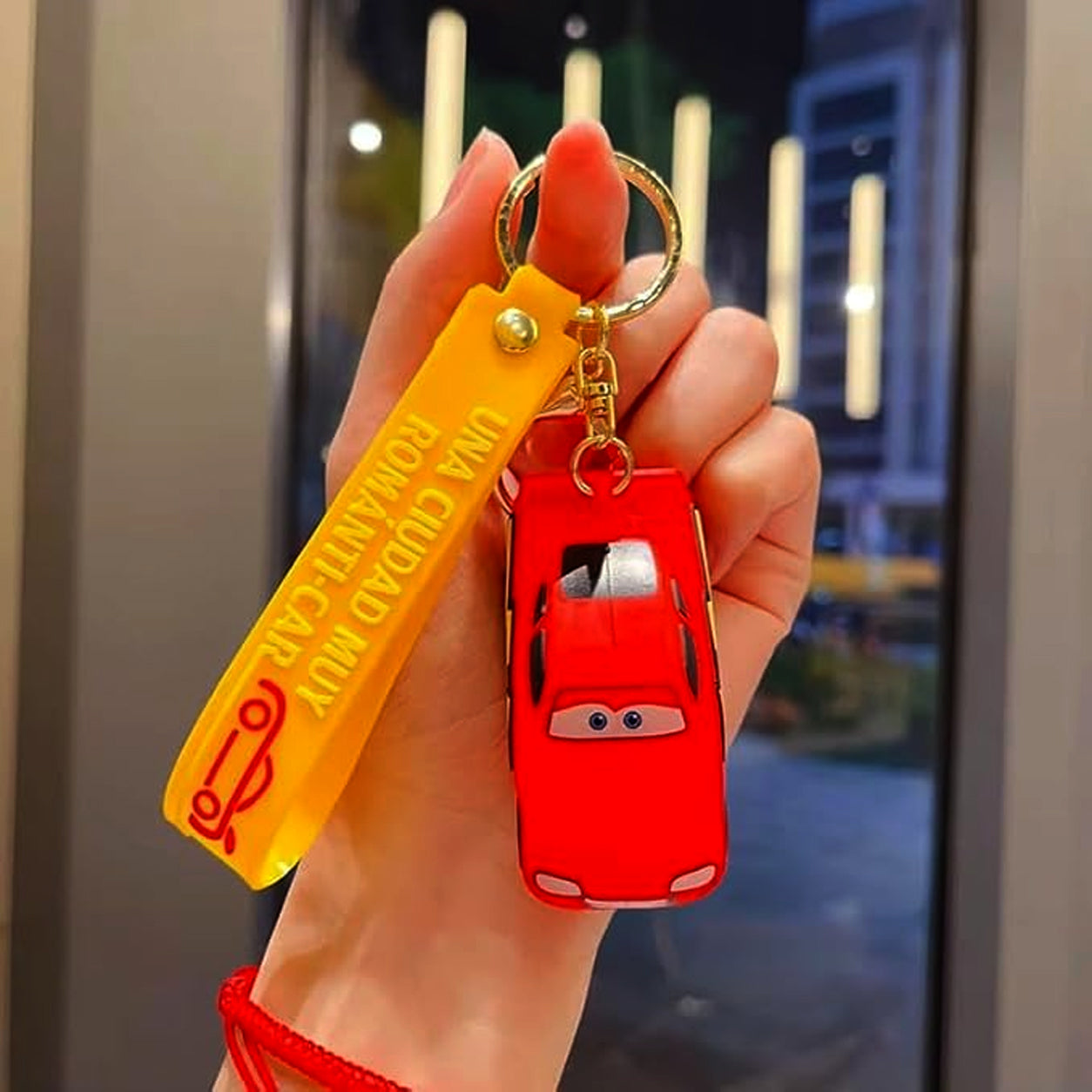 Lightning McQueen Red PVC Keychain & Bag Charm for Kids