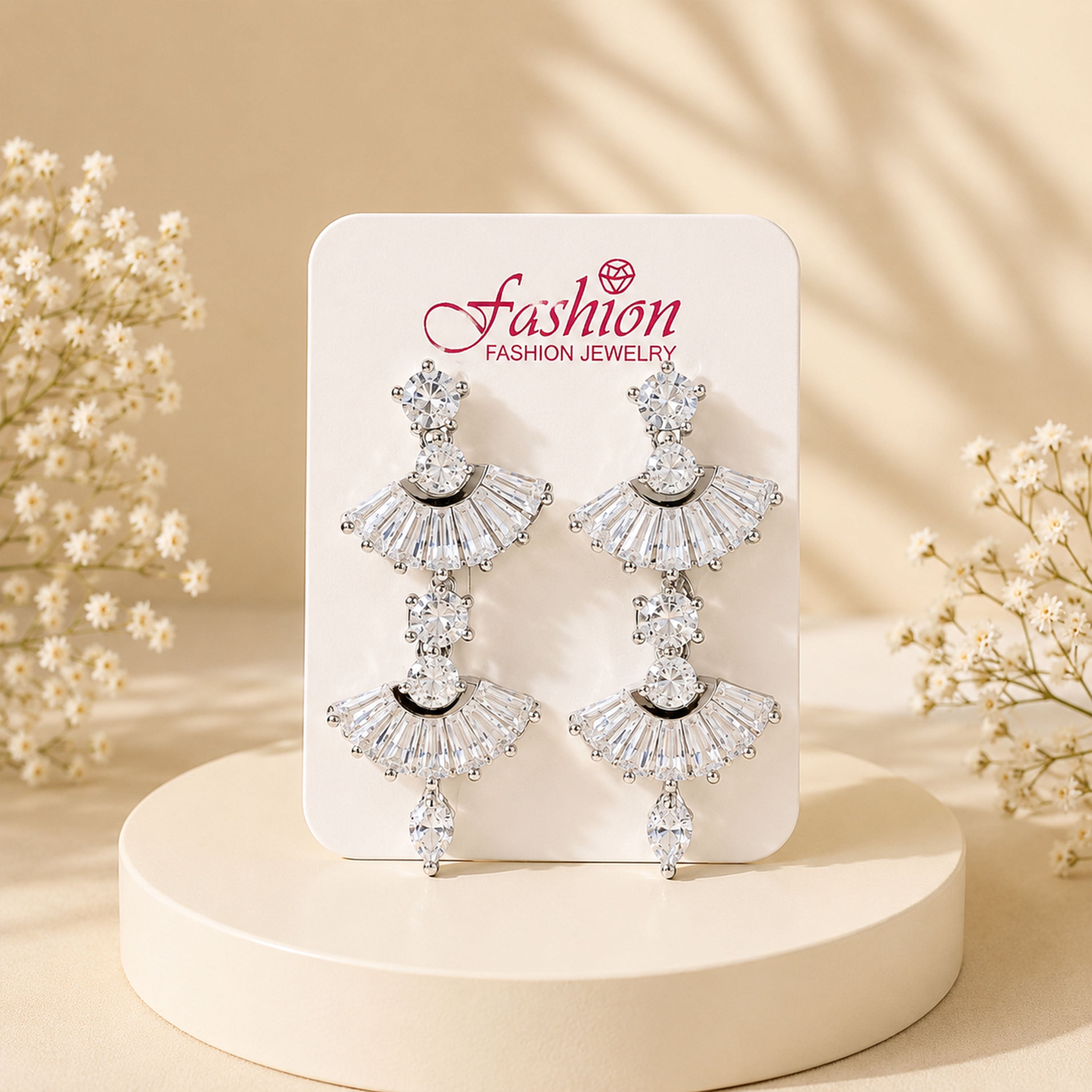 Party Wear Golden Earrings 002