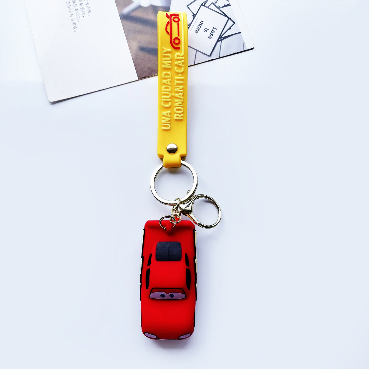 Lightning McQueen Red PVC Keychain & Bag Charm for Kids