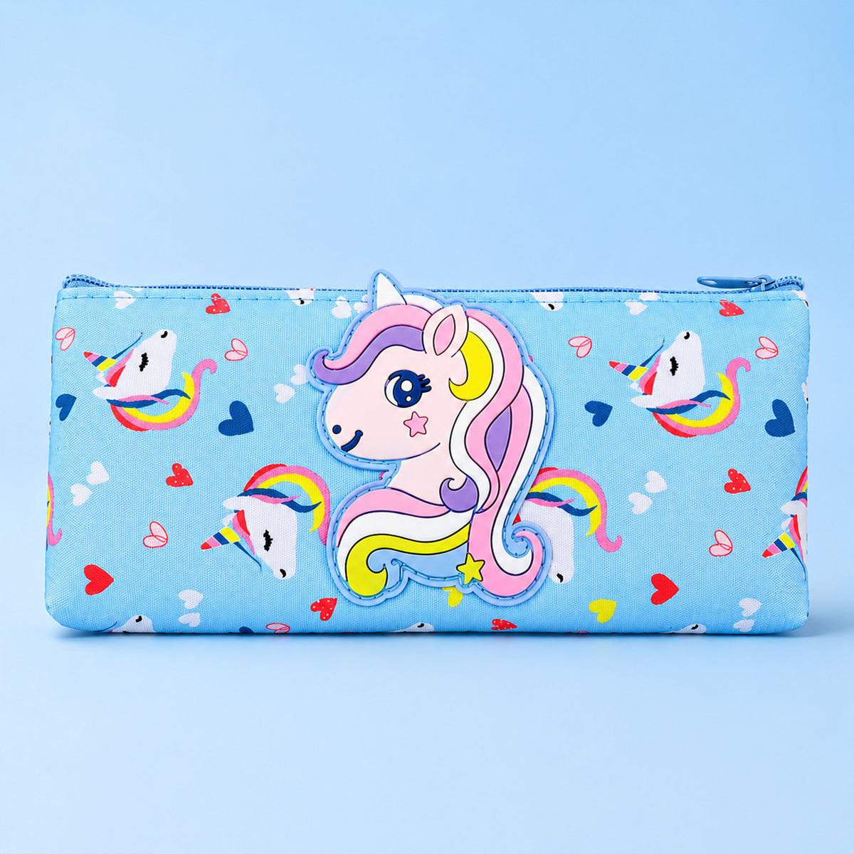 BLUE UNICORN PENCIL CASE