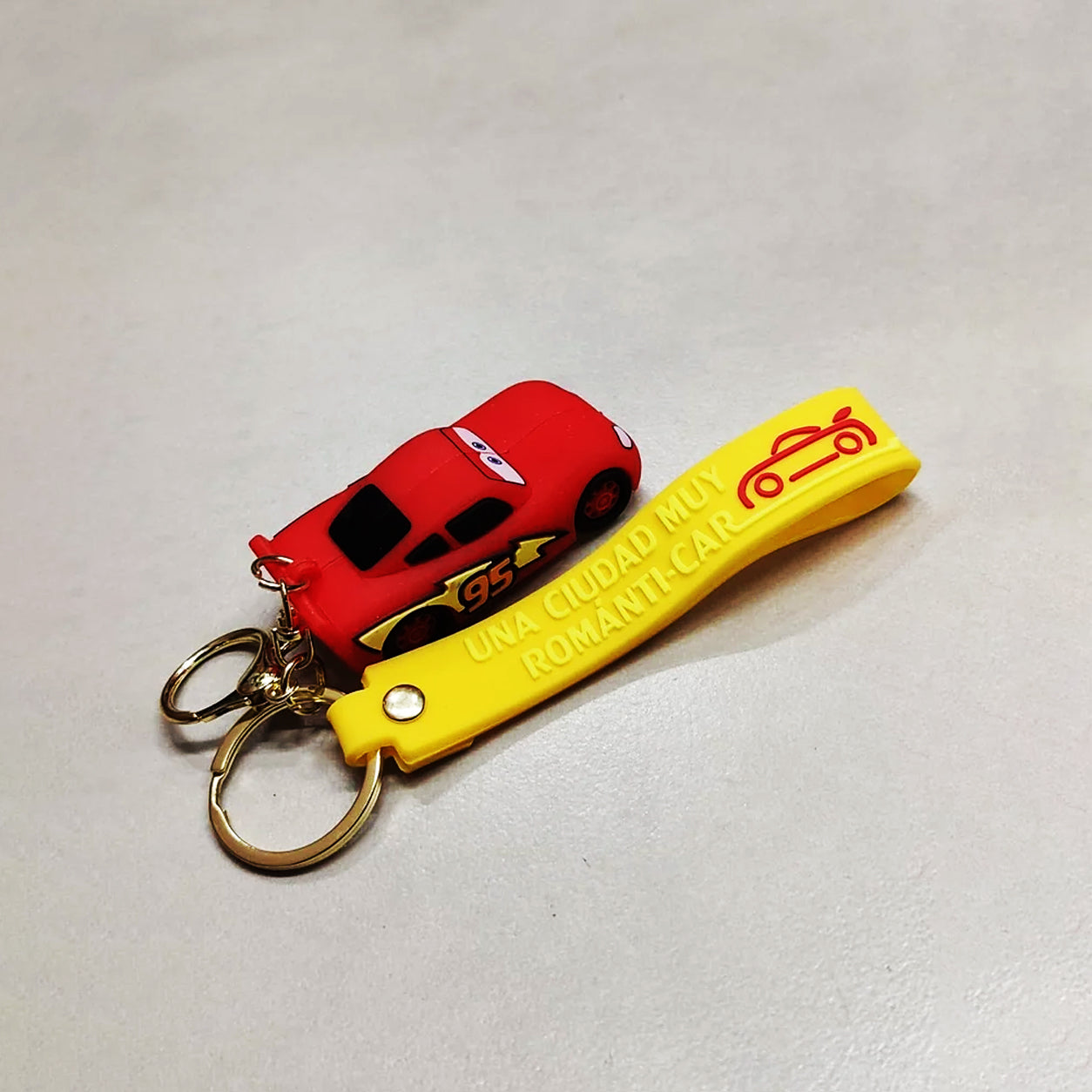 Lightning McQueen Red PVC Keychain & Bag Charm for Kids