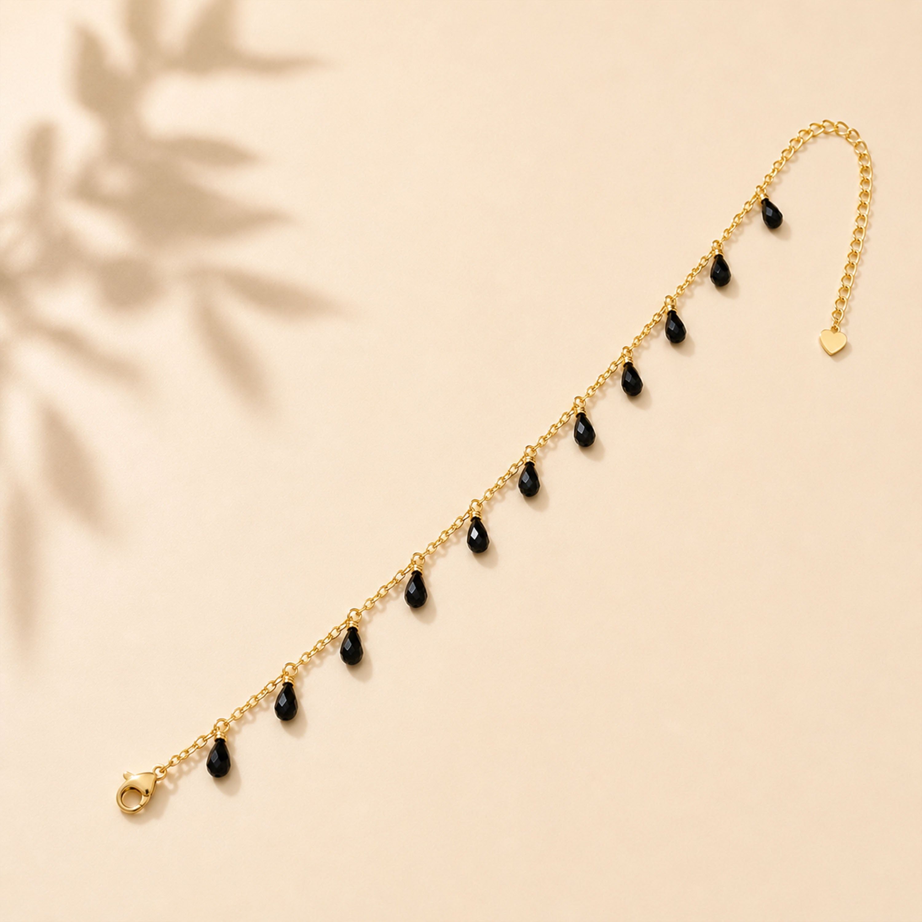 BLACK CHARMING ANKLET