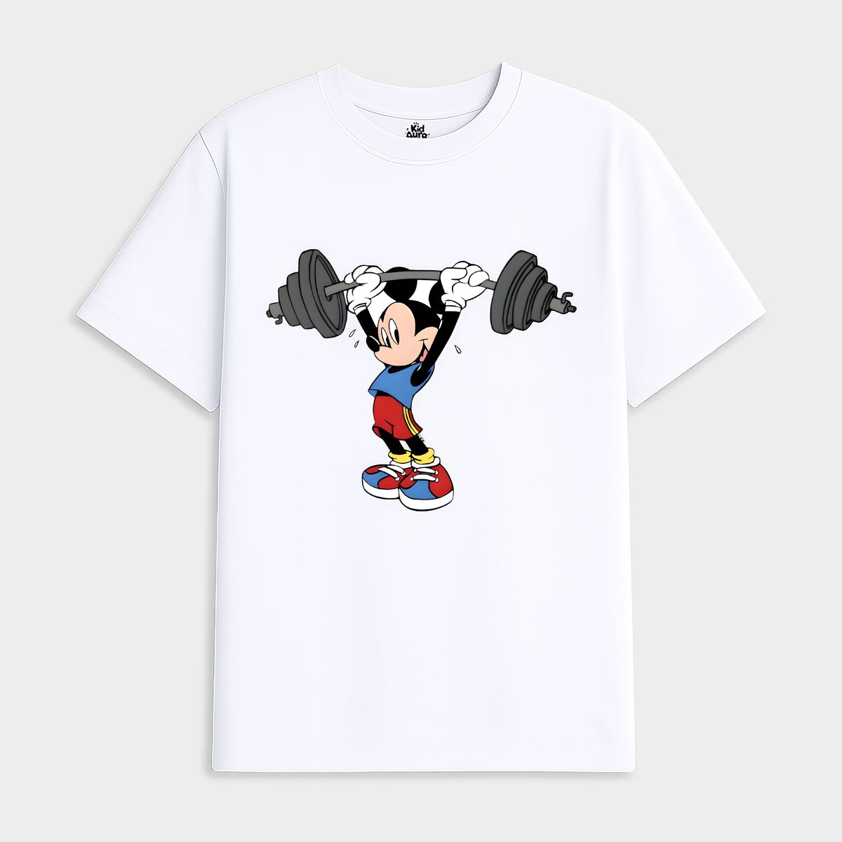 Mickey weight lifting (white)