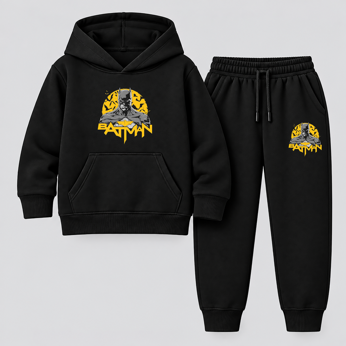 Batman Superhero Hoodie Tracksuit – Black