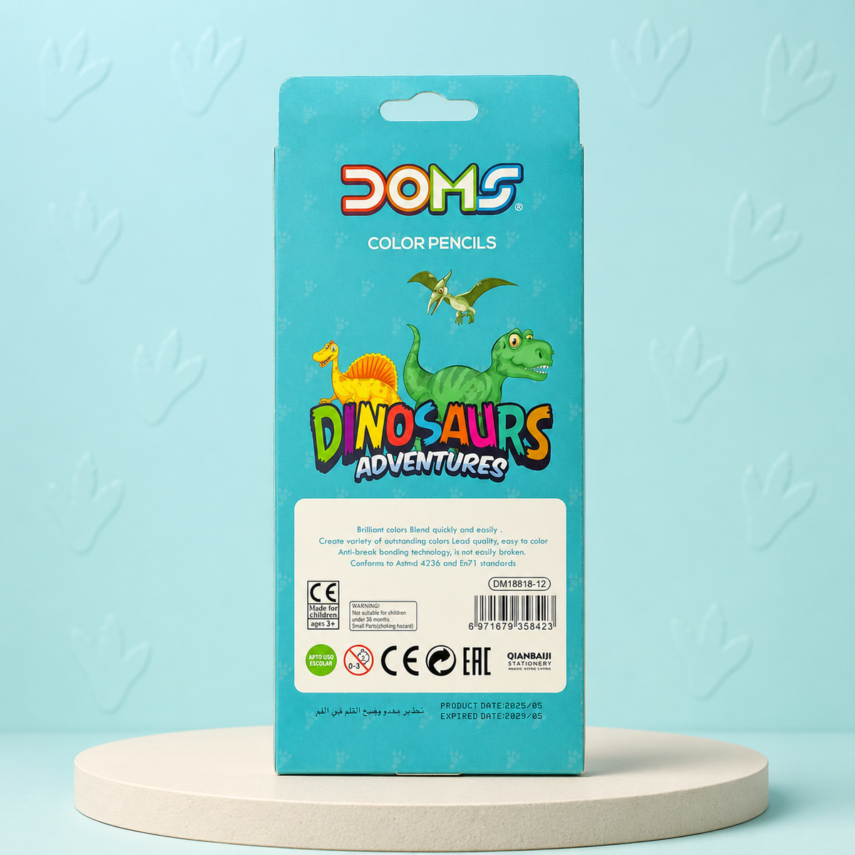 DOMS Dinosaurs Adventures Colour Pencils – 12 Colours