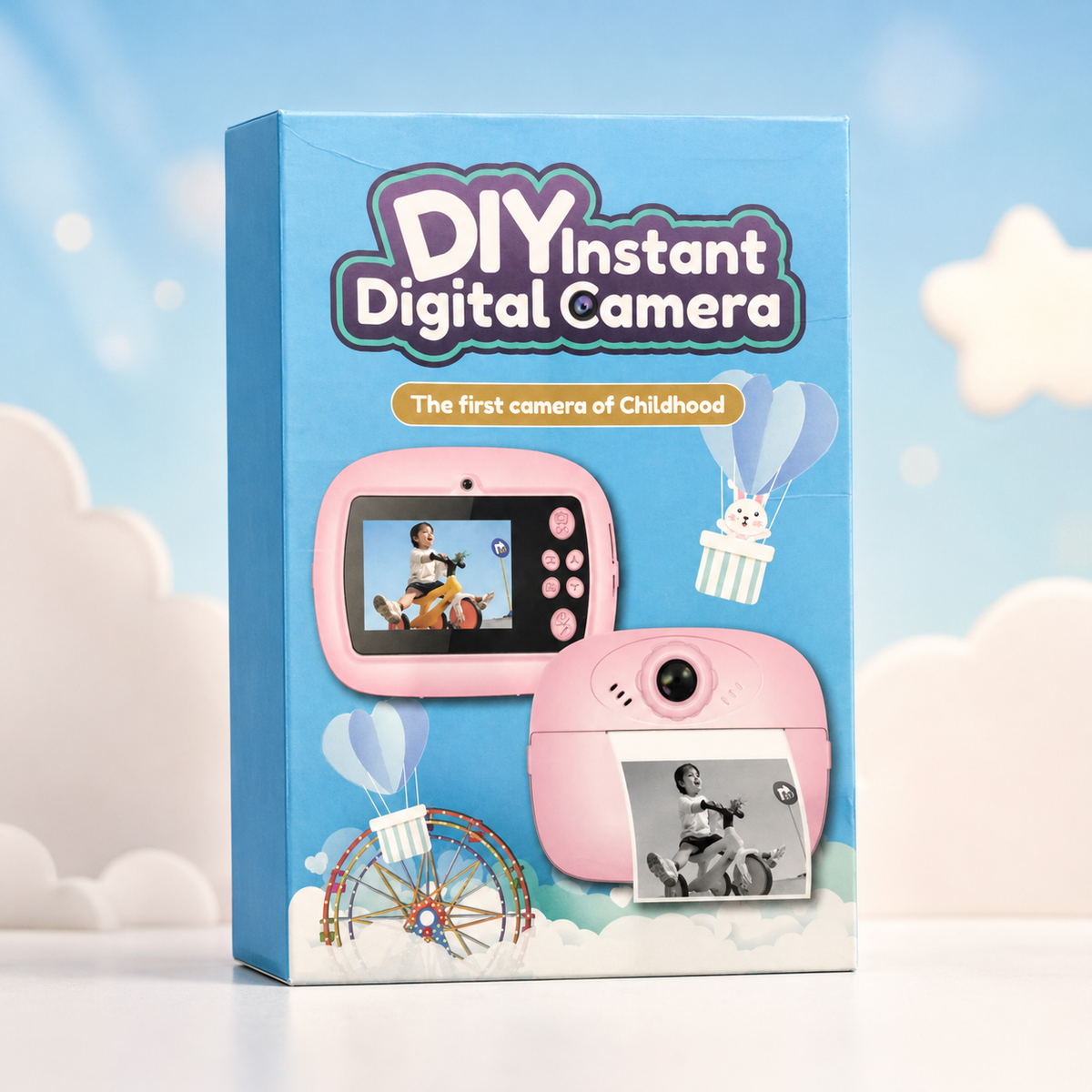 DIY INSTANT PRINTING KIDS CAMERA - PINK