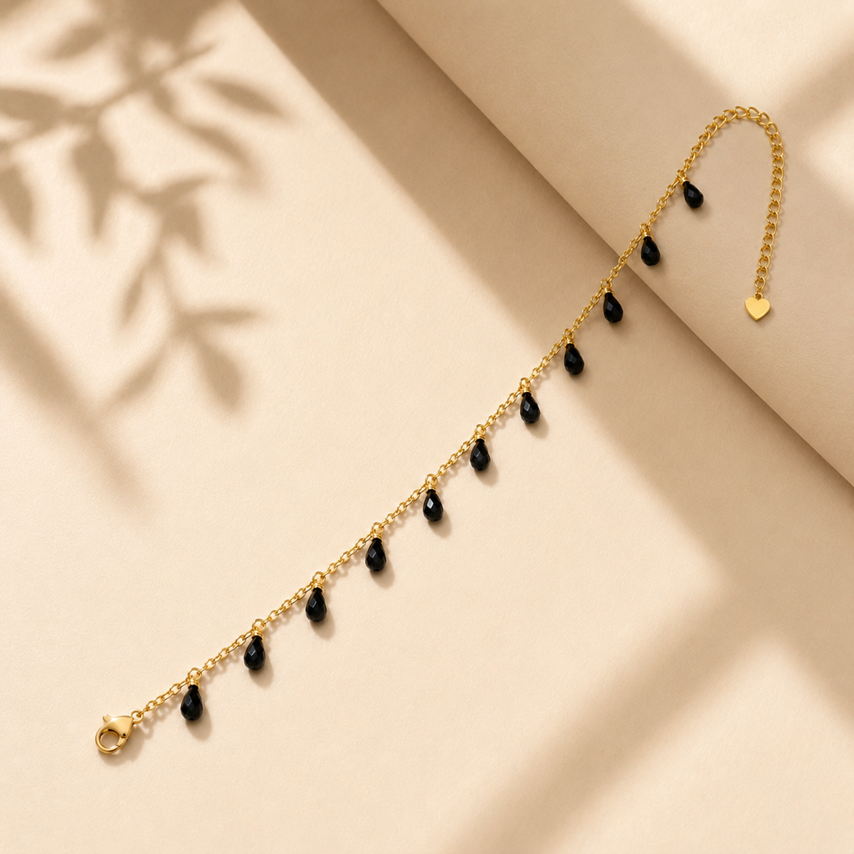 BLACK CHARMING ANKLET