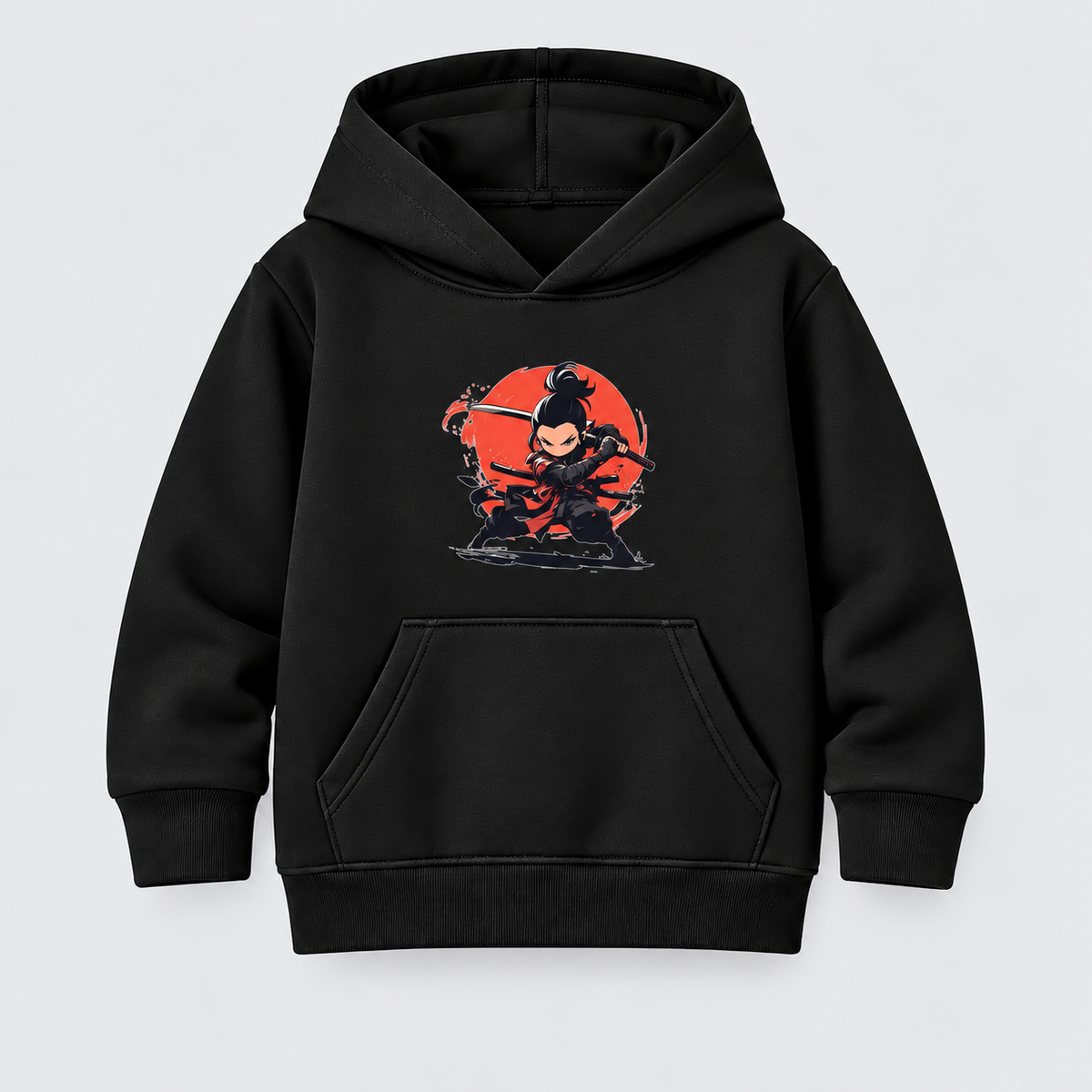 Ninja Graphic Hoodie Tracksuit – Black