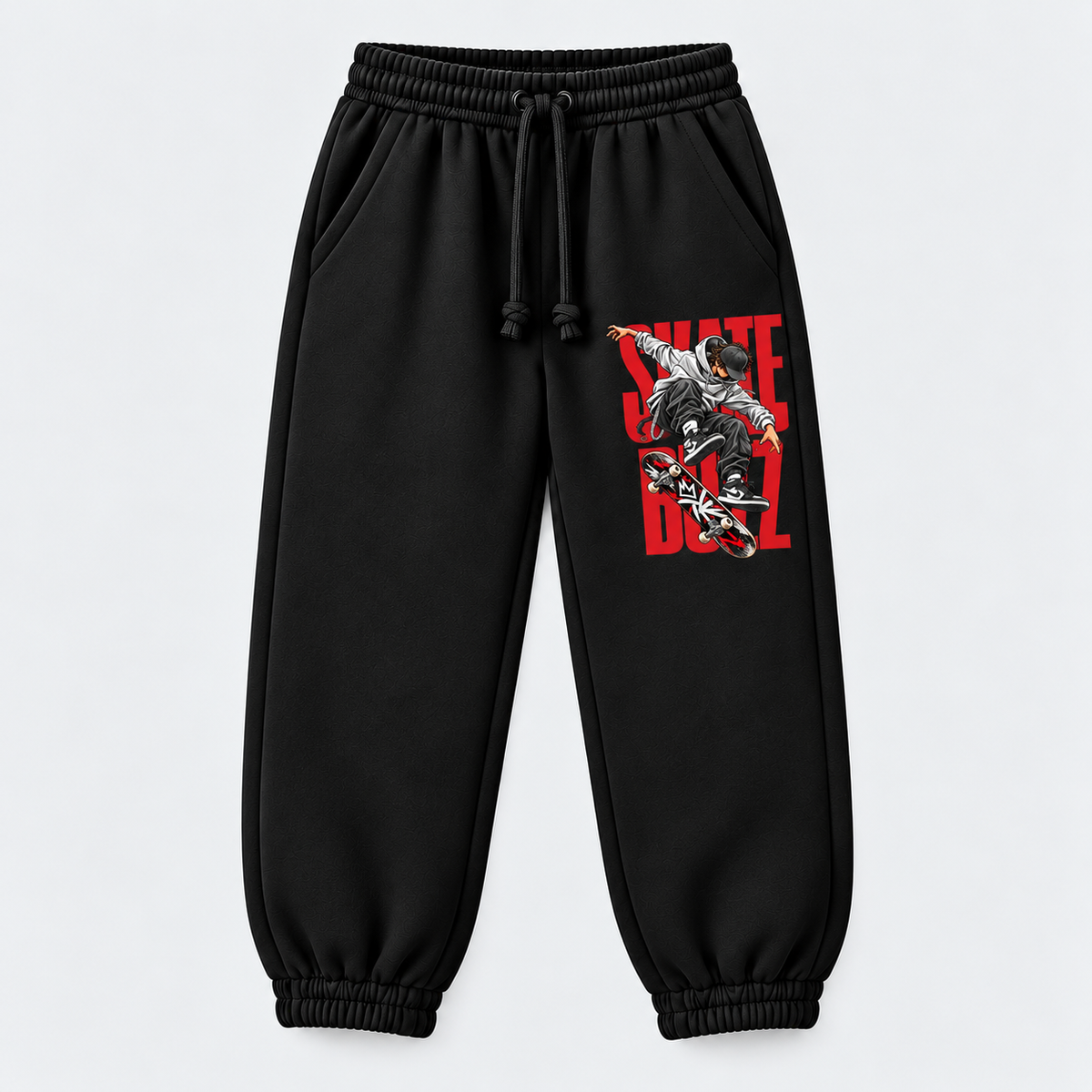 Skate Boyz Graphic Hoodie Tracksuit – Black