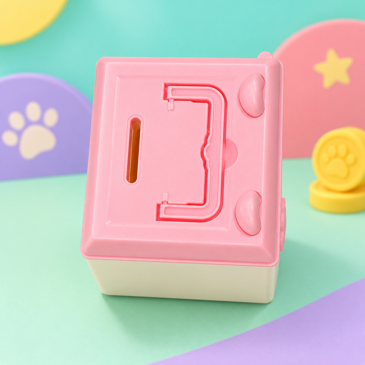 Cute Cat Electronic Password Money-Saving Box PINK