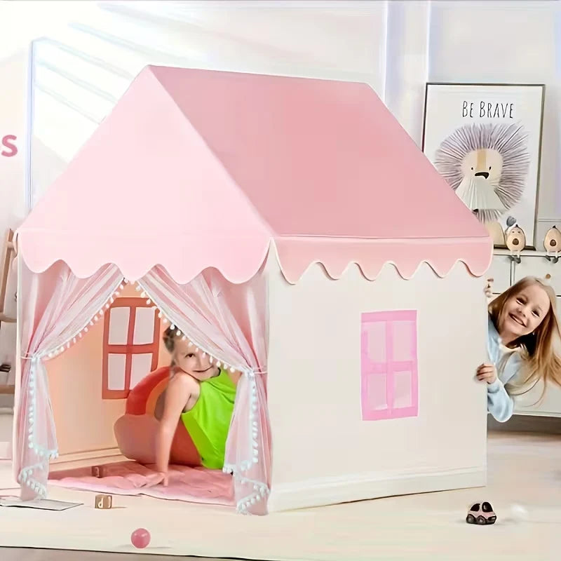 Kids Castle Play Tent House 125x98x130cm - Pink