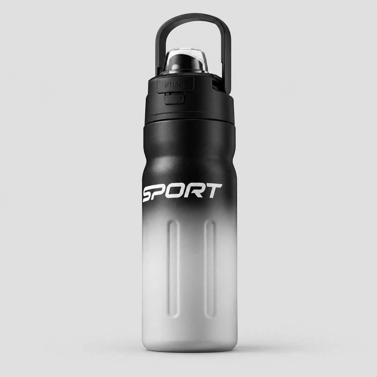 Sport Water Bottle – Black & Grey