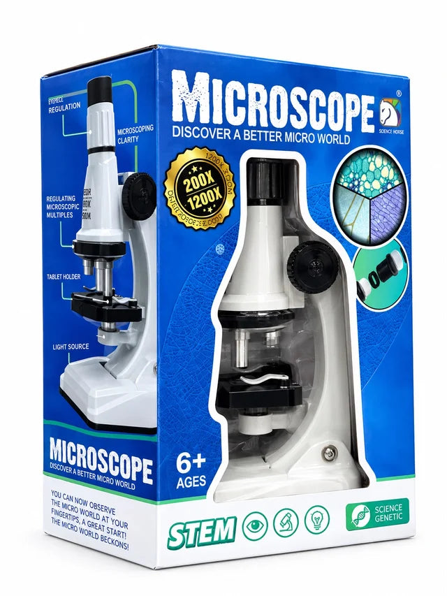 Educational Microscope STEM Science Kit – 200X, 600X & 1200X