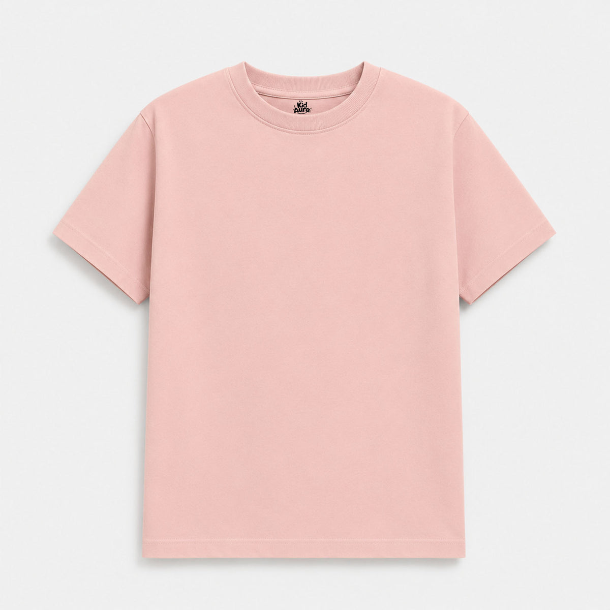 Regular Fit Plain T-Shirt  (Peach)