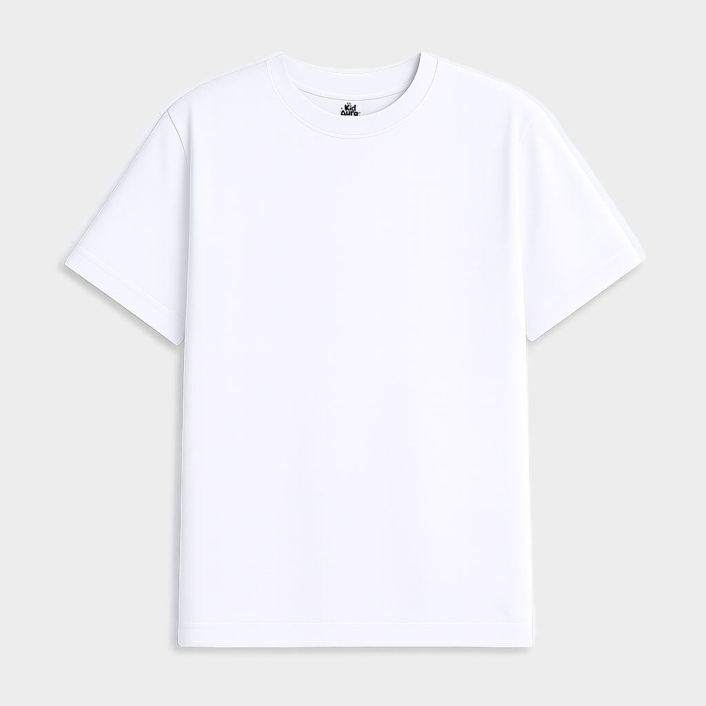 Regular Fit Plain T-Shirt (White)